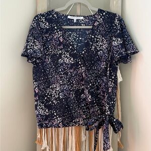 Floral tie waist blouse from VICI size medium